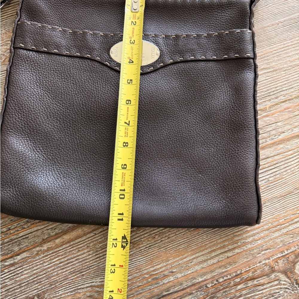 Fendi Crossbody Selleria Leather Zip Top Messenger Bag Brown COLLECTOR’S ITEM - Picture 7 of 16